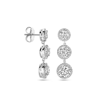SILVER BY RIMENZO - Oorhangers  zirkonia 33 mm