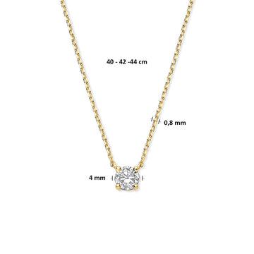 GOLD BY RIMENZO - Collier zirkonia 40 - 42 - 44 cm