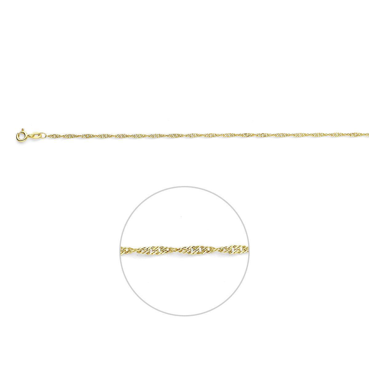 GOLD BY RIMENZO - Armband singapore 1,8 mm 19 cm
