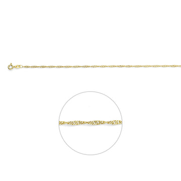 GOLD BY RIMENZO - Armband singapore 1,8 mm 19 cm