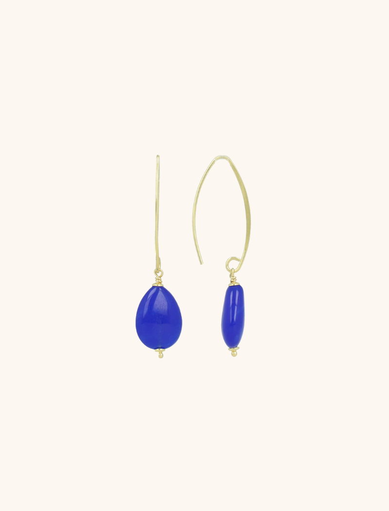 LOTT GIOIELLI - BLAUWE OORBELLEN MINA DROP S