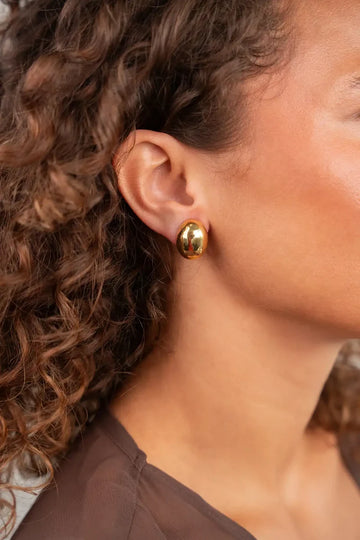 LOTT GIOIELLI - GOUDEN LUXE OVAL STUD L