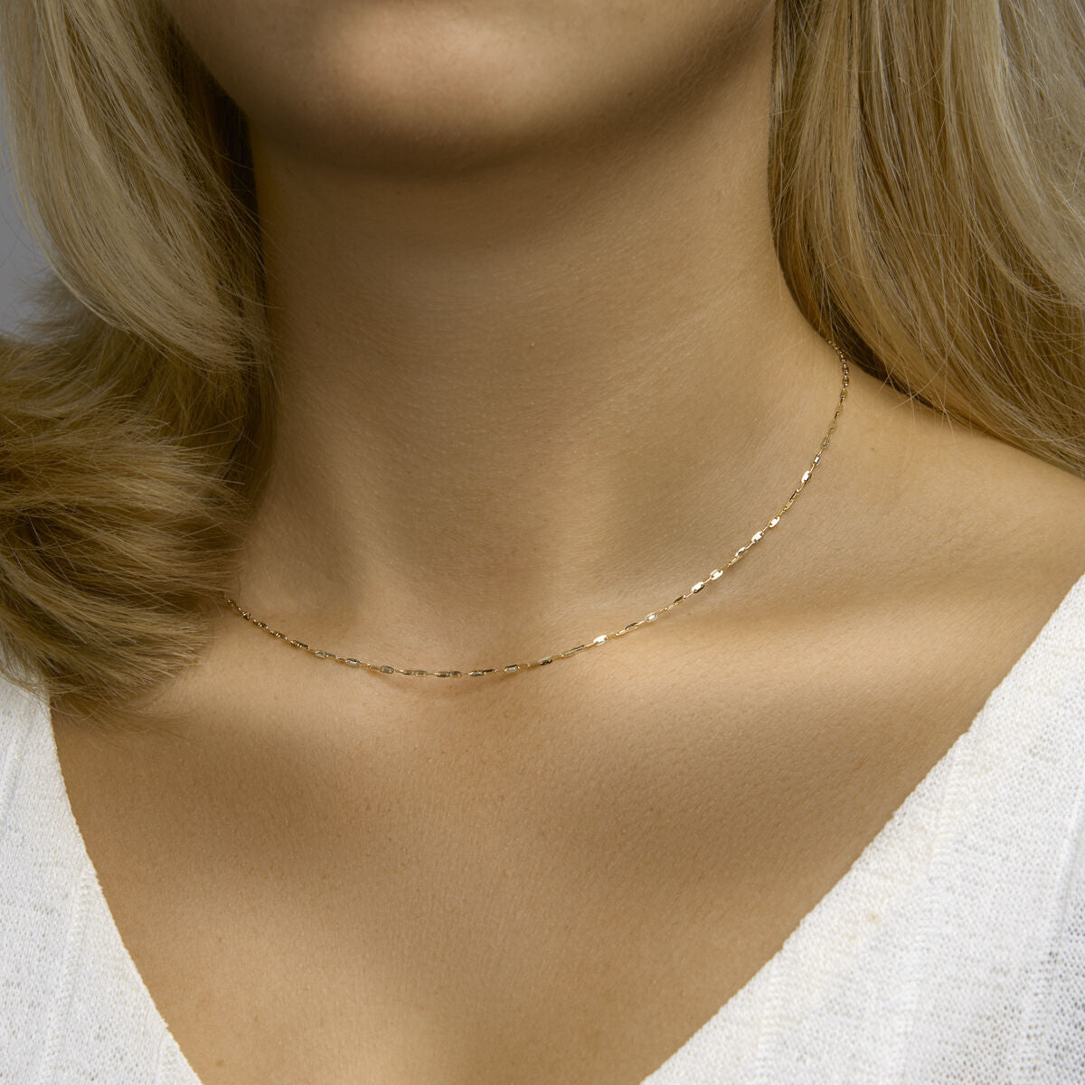 Gold by Rimenzo - Ketting plaatjes 1,5 mm 41 - 43 - 45 cm