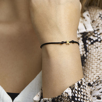 GOLD BY RIMENZO - Armband satijn letter R